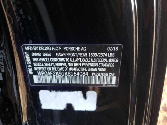 49003735 :رقم المزاد ، WP0AF2A91KS164084 vin ، 2019 Porsche 911 مزاد بيع
