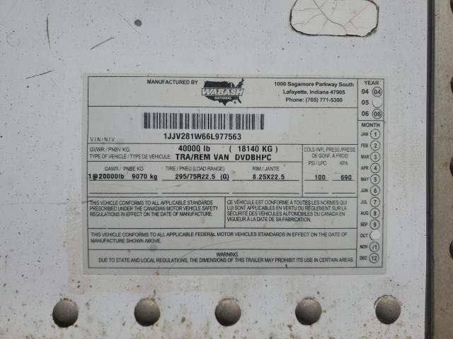 Продаж на аукціоні авто 2006 Wabash 28 Trailer, vin: 1JJV281W66L977563, номер лоту: 48134785