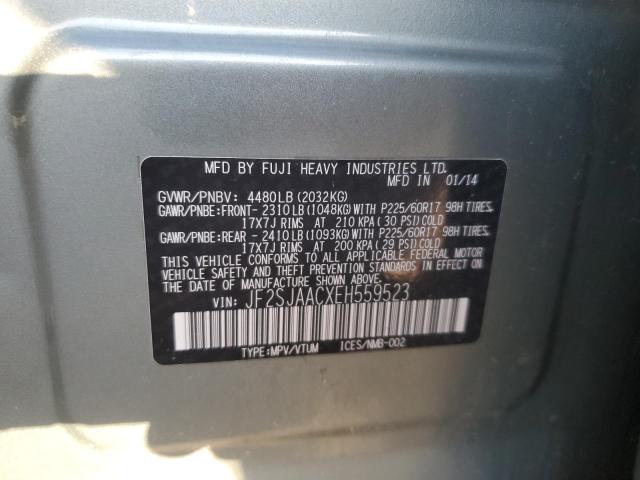 50327905 :رقم المزاد ، JF2SJAACXEH559523 vin ، 2014 Subaru Forester مزاد بيع