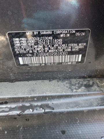 Продаж на аукціоні авто 2024 Subaru Wrx Premium, vin: JF1VBAH61R9818060, номер лоту: 50831175