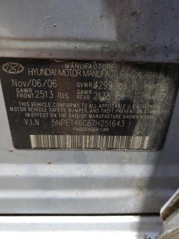 Продажа на аукционе авто 2007 Hyundai Sonata, vin: 5NPET46C87H251643, номер лота: 47899755