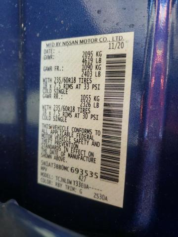 Продажа на аукционе авто 2021 Nissan Rogue, vin: 5N1AT3BB0MC693535, номер лота: 50172315