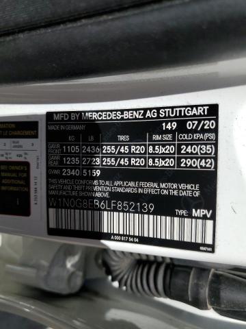 Продажа на аукционе авто 2020 Mercedes-benz Glc, vin: W1N0G8EB6LF852139, номер лота: 47798895