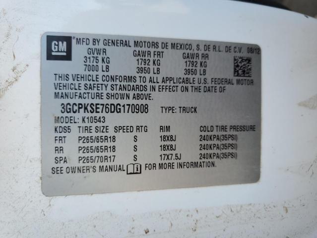 Aukcja sprzedaży 2013 Chevrolet 1500, vin: 3GCPKSE76DG170908, numer aukcji: 47310305