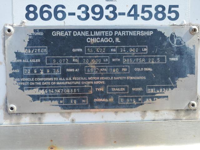 Продаж на аукціоні авто 2009 Great Dane Trailer, vin: 1GRAA56149K206881, номер лоту: 47015815
