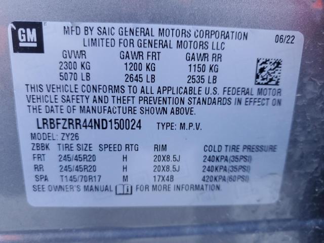 Aukcja sprzedaży 2022 Buick Envision, vin: LRBFZRR44ND150024, numer aukcji: 49037495
