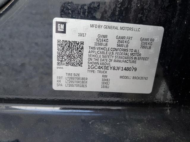2018 Chevrolet Silverado მანქანა იყიდება აუქციონზე, vin: 1GC4K0EY8JF148079, აუქციონის ნომერი: 46664525