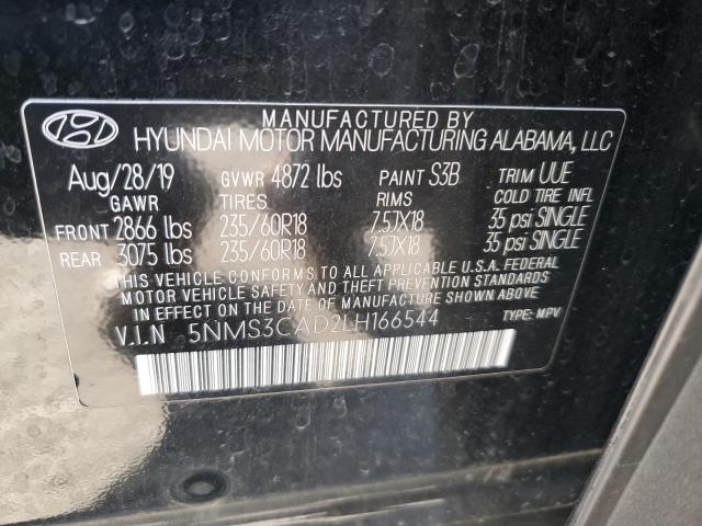 49926545 :رقم المزاد ، 5NMS3CAD2LH166544 vin ، 2020 Hyundai Santa Fe مزاد بيع