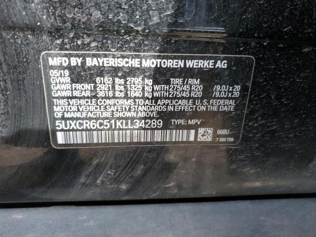 49848505 :رقم المزاد ، 5UXCR6C51KLL34289 vin ، 2019 Bmw X5 مزاد بيع