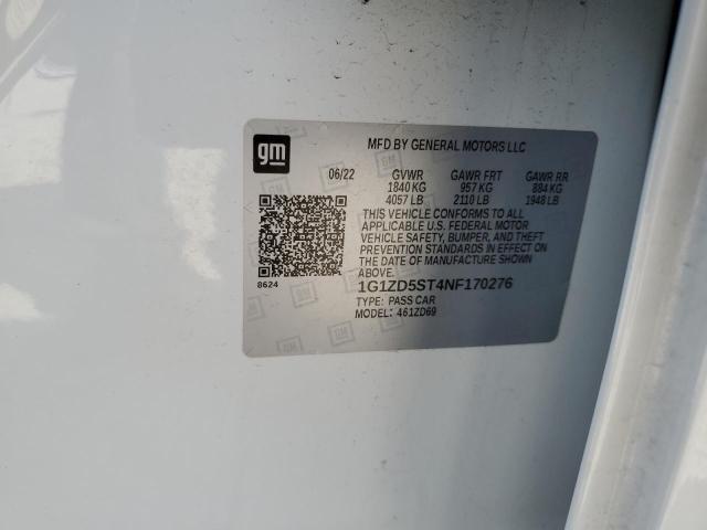 50782095 :رقم المزاد ، 1G1ZD5ST4NF170276 vin ، 2022 Chevrolet Malibu Lt مزاد بيع