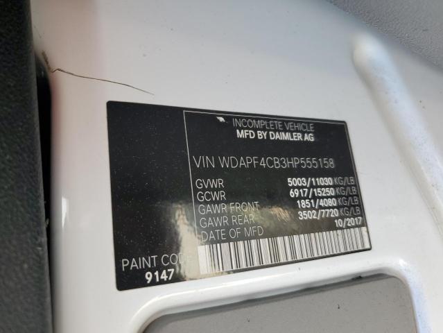 2017 Mercedes-benz Sprinter მანქანა იყიდება აუქციონზე, vin: WDAPF4CB3HP555158, აუქციონის ნომერი: 50232745