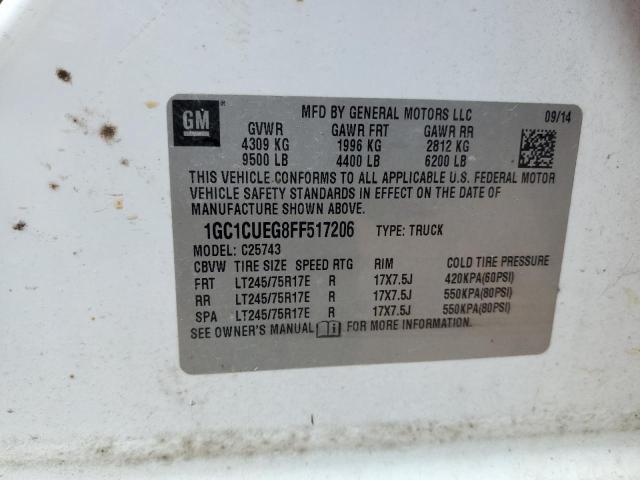 47762075 :رقم المزاد ، 1GC1CUEG8FF517206 vin ، 2015 Chevrolet Silverado مزاد بيع