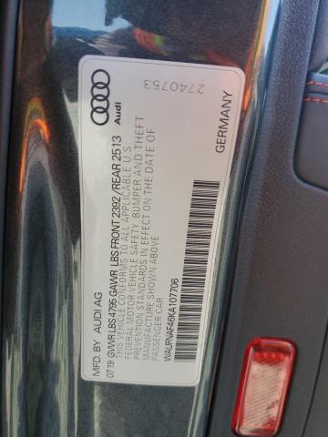 Продаж на аукціоні авто 2019 Audi A4, vin: WAUFNAF46KA107706, номер лоту: 48805625