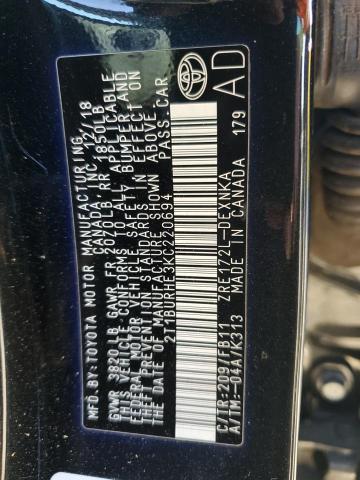 49719455 :رقم المزاد ، 2T1BURHE3KC220694 vin ، 2019 Toyota Corolla مزاد بيع