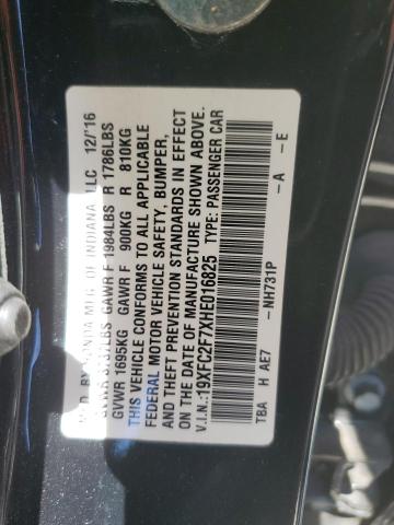 48896735 :رقم المزاد ، 19XFC2F7XHE016825 vin ، 2017 Honda Civic مزاد بيع