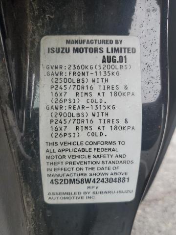 Продаж на аукціоні авто 2002 Isuzu Rodeo, vin: 4S2DM58W424304881, номер лоту: 49296285
