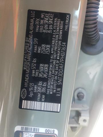 50205375 :رقم المزاد ، 5NTJDDAF7PH071634 vin ، 2023 Hyundai Santa Cruz مزاد بيع