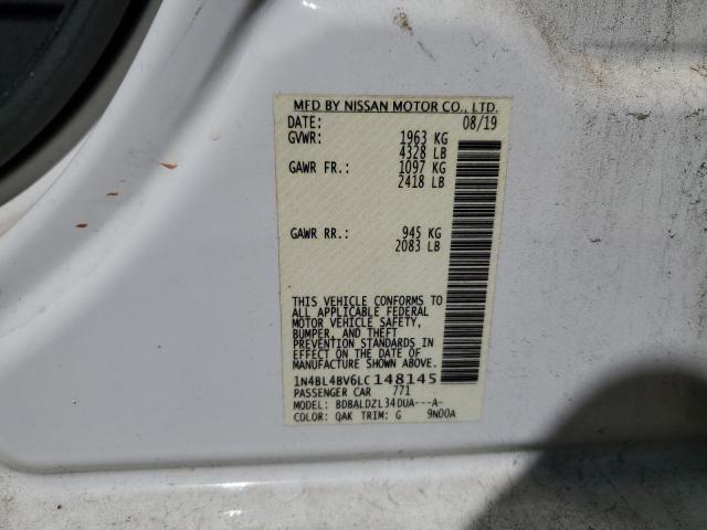 Продажа на аукционе авто 2020 Nissan Altima, vin: 1N4BL4BV6LC148145, номер лота: 49577565