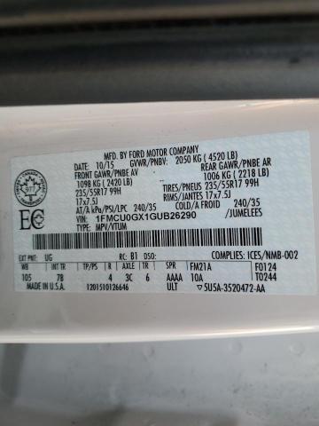 Продажа на аукционе авто 2016 Ford Escape, vin: 1FMCU0GX1GUB26290, номер лота: 49076115