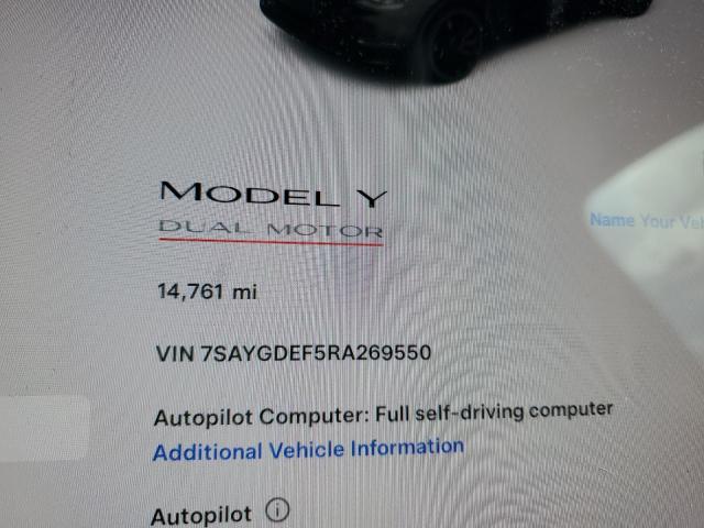 Aukcja sprzedaży 2024 Tesla Model Y, vin: 7SAYGDEF5RA269550, numer aukcji: 47961855
