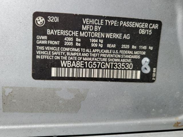 Продажа на аукционе авто 2016 Bmw 320, vin: WBA8E1G57GNT33530, номер лота: 49483565