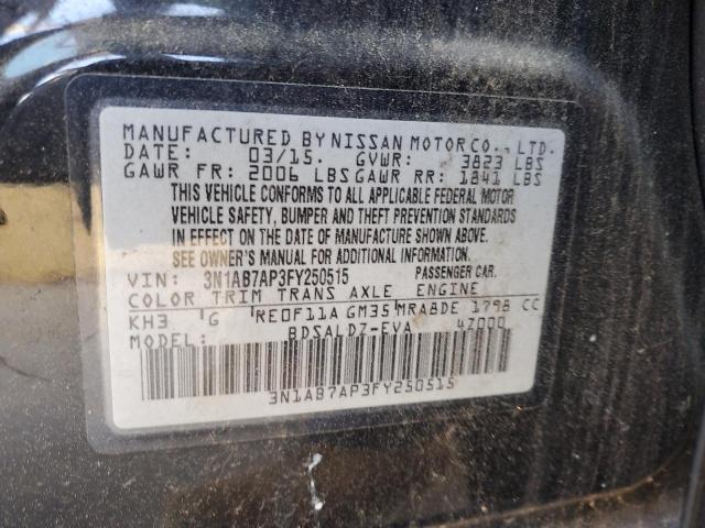 Aukcja sprzedaży 2015 Nissan Sentra, vin: 3N1AB7AP3FY250515, numer aukcji: 50987975