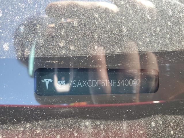 2022 Tesla Model X მანქანა იყიდება აუქციონზე, vin: 7SAXCDE51NF340092, აუქციონის ნომერი: 48436405