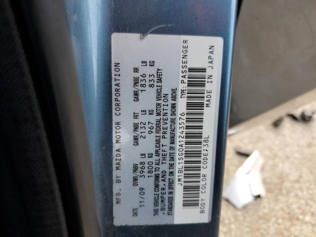51234195 :رقم المزاد ، JM1BL1SG0A1243576 vin ، 2010 Mazda 3 مزاد بيع