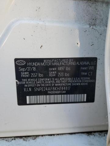 Aukcja sprzedaży 2019 Hyundai Sonata, vin: 5NPE24AF8KH744817, numer aukcji: 48551915