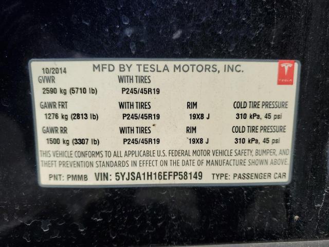 Продажа на аукционе авто 2014 Tesla Model S, vin: 5YJSA1H16EFP58149, номер лота: 51048745