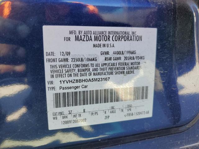 47951815 :رقم المزاد ، 1YVHZ8BH0A5M23167 vin ، 2010 Mazda 6 مزاد بيع