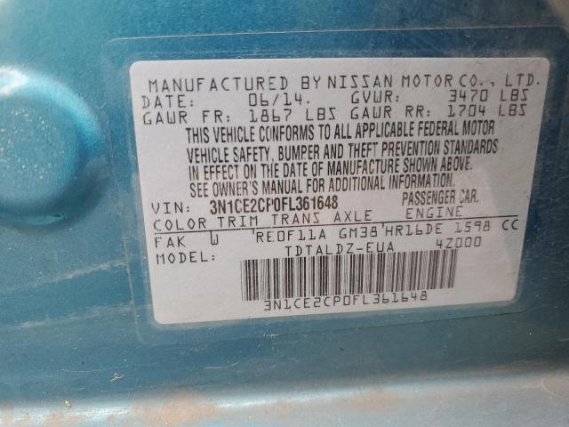 Продаж на аукціоні авто 2015 Nissan Versa Note, vin: 3N1CE2CP0FL361648, номер лоту: 50955305