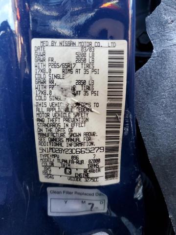 2003 Nissan Xterra მანქანა იყიდება აუქციონზე, vin: 5N1MD28Y23C665279, აუქციონის ნომერი: 50053145