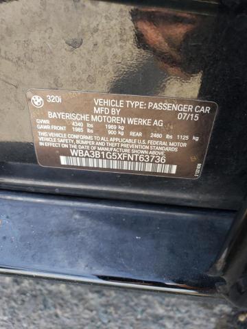 Aukcja sprzedaży 2015 Bmw 320, vin: WBA3B1G5XFNT63736, numer aukcji: 49685505