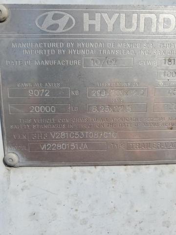 Aukcja sprzedaży 2003 Hyundai Trailer, vin: 3H3V281C53T087010, numer aukcji: 48078935