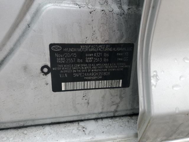 2016 Hyundai Sonata Eco მანქანა იყიდება აუქციონზე, vin: 5NPE24AA9GH351808, აუქციონის ნომერი: 49876985