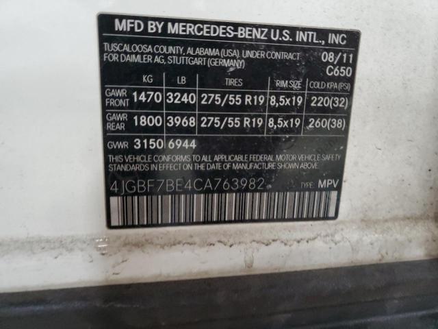 Продажа на аукционе авто 2012 Mercedes-benz Gl, vin: 4JGBF7BE4CA763982, номер лота: 47164095