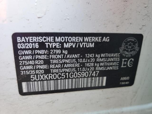 2016 Bmw X5 მანქანა იყიდება აუქციონზე, vin: 5UXKR0C51G0S90747, აუქციონის ნომერი: 47163855
