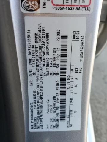 2018 Ford Fiesta მანქანა იყიდება აუქციონზე, vin: 3FADP4EJ7JM121991, აუქციონის ნომერი: 49125745