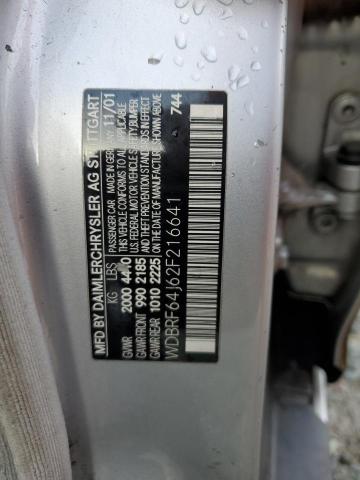 48775805 :رقم المزاد ، WDBRF64J62F216641 vin ، 2002 Mercedes-benz C مزاد بيع