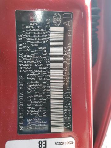 50385915 :رقم المزاد ، 2T1BU4EE3BC715713 vin ، 2011 Toyota Corolla مزاد بيع