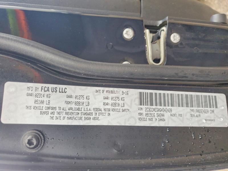 41974946 :رقم المزاد ، 2C3CCAEG0GH342428 vin ، 2016 Chrysler 300c مزاد بيع