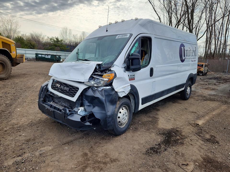 48106986 :رقم المزاد ، 3C6TRVDG9KE518259 vin ، 2019 Ram Promaster 2500 مزاد بيع