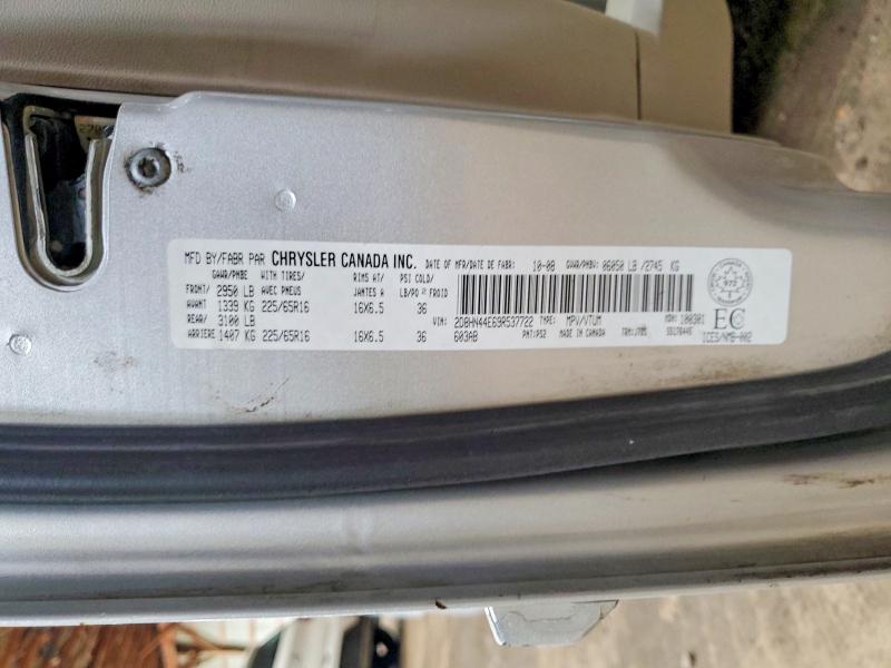 2009 Dodge Grand Caravan მანქანა იყიდება აუქციონზე, vin: 2D8HN44E69R537722, აუქციონის ნომერი: 46638186