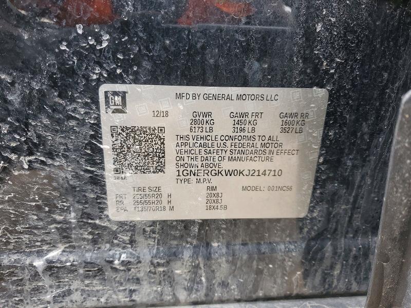 Aukcja sprzedaży 2019 Chevrolet Traverse, vin: 1GNERGKW0KJ214710, numer aukcji: 46291056