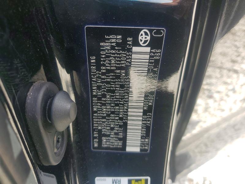 Продажа на аукционе авто 2022 Toyota Corolla, vin: 5YFEPMAE6NP320665, номер лота: 45787826