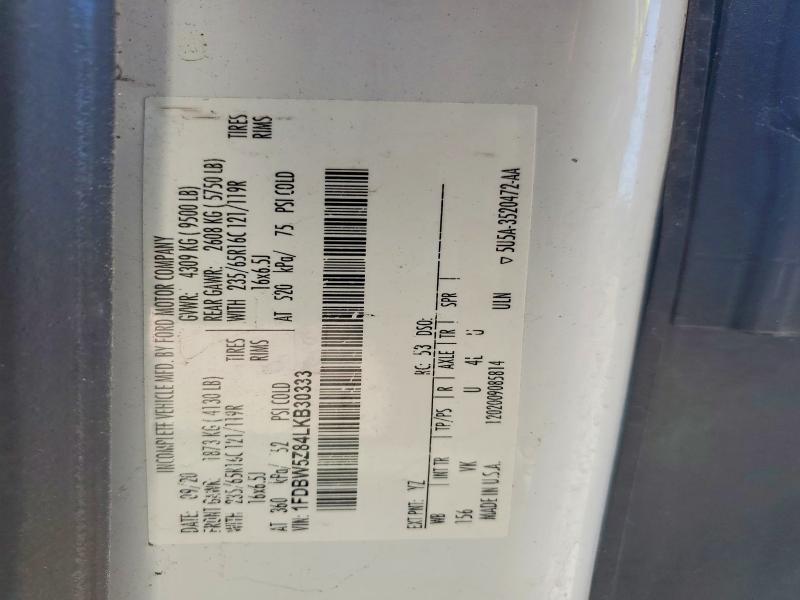 Aukcja sprzedaży 2020 Ford Transit, vin: 1FDBW5Z84LKB30333, numer aukcji: 79976705