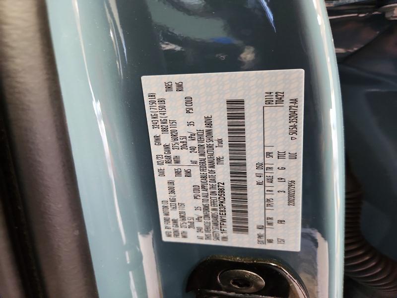 47083506 :رقم المزاد ، 1FTFW1E83PKD59872 vin ، 2023 Ford F150 مزاد بيع