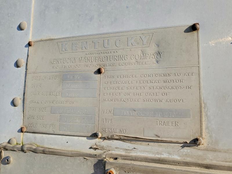 Продаж на аукціоні авто 1996 Kentucky Trailer, vin: 1KKVD5329TL104810, номер лоту: 46899646