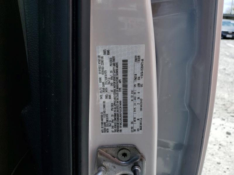 47639266 :رقم المزاد ، 1FMCU0J9XFUC61499 vin ، 2015 Ford Escape مزاد بيع